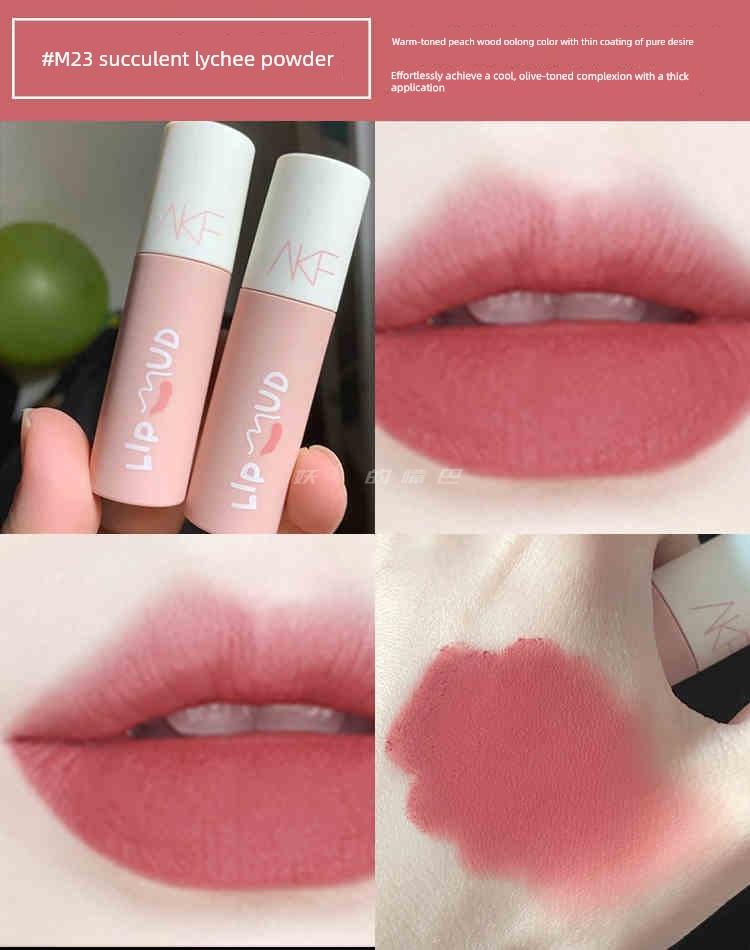 Honey Gate Will Always Be There! Brings a Korean Vibe~Akf Lip Mud M21 Grapefruit Honeydew Color Creamy Sweet Orange Lipstick