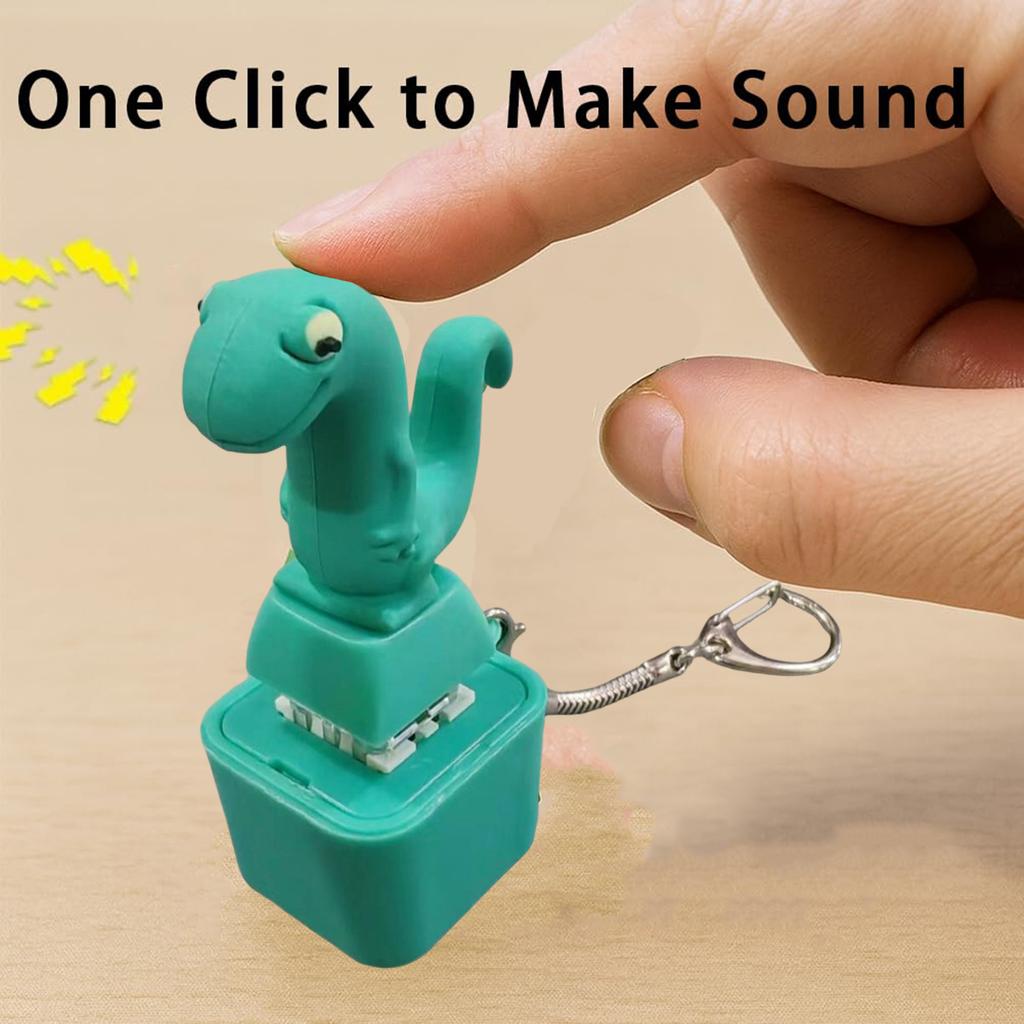 Lizard Button Keychain, Sound Button, Funny Rechargeable Animal Keychain With Colorful Lights, Fun Portable Anxiety Relief Toy