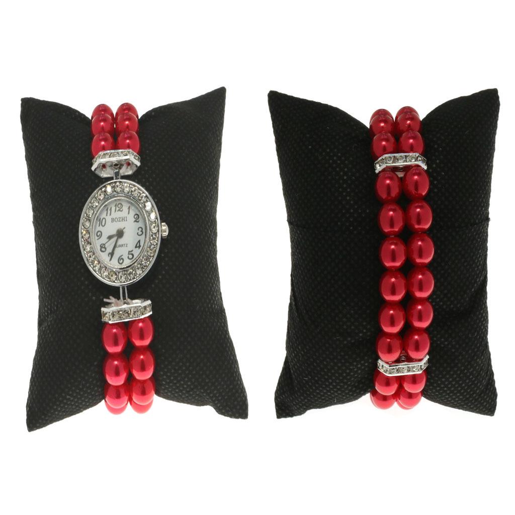 Японский и корейский стиль жемчужный страз сердце браслет часы - Женские кварцевые часы