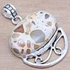 Pendant Bird Eye Jasper Gemstone Mother'Day Gift Silver Jewelry 1.75"
