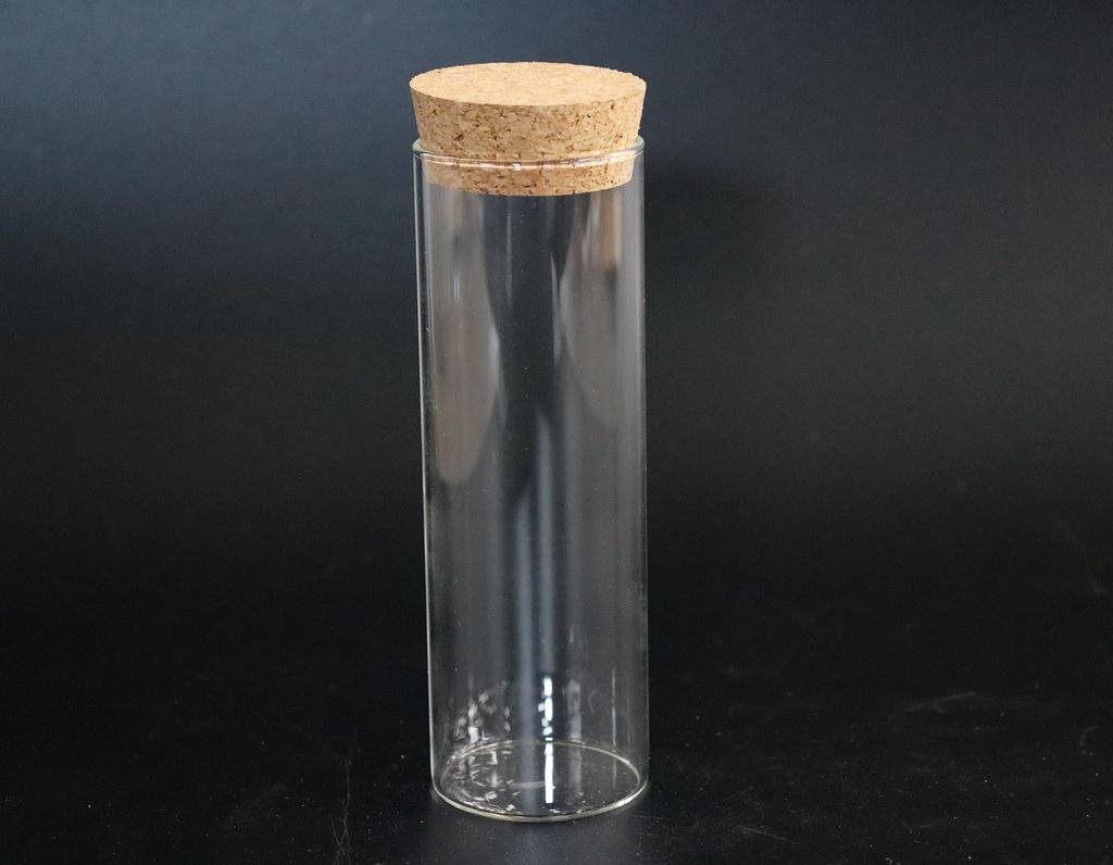 Стеклянная квадратная цилиндрическая банка, большая, с пробкой, стеклянные бутылки с пробкой, 6 штук