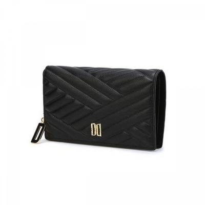 Black Calfskin Gold Dd Compact Wallet Dcwa4f270bk