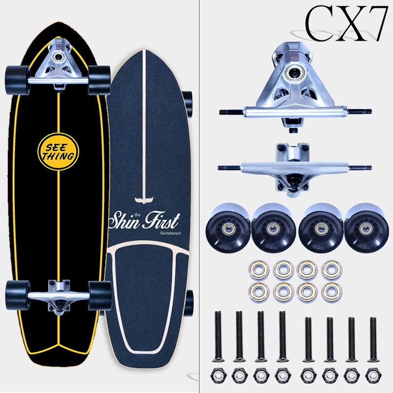 Доска для серфинга, скейтборд, лонгборд, скейтборд, мигающие колеса, скейтборд для спорта и отдыха на природе 77x22.5x12 см