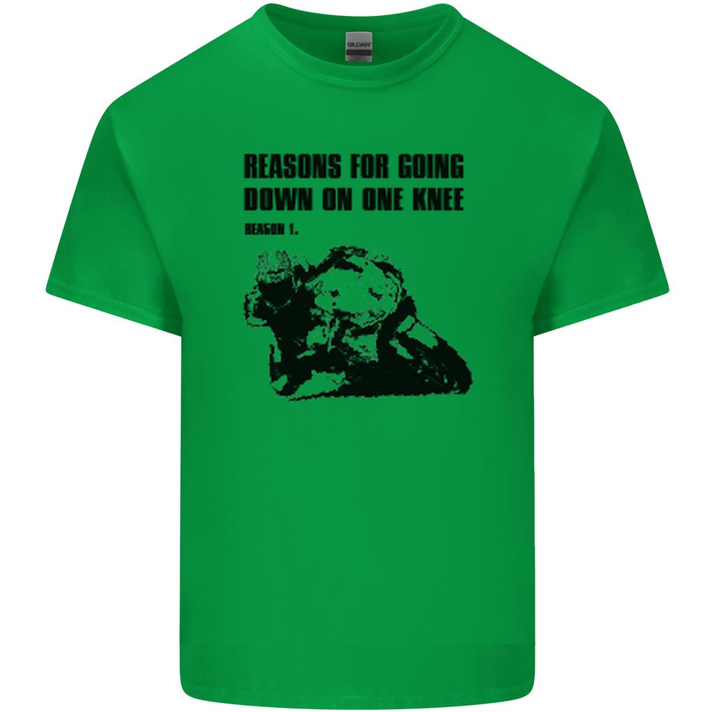 Biker Down on One Knee Motorcycle Motorbike Unisexs Light Cotton TShirt