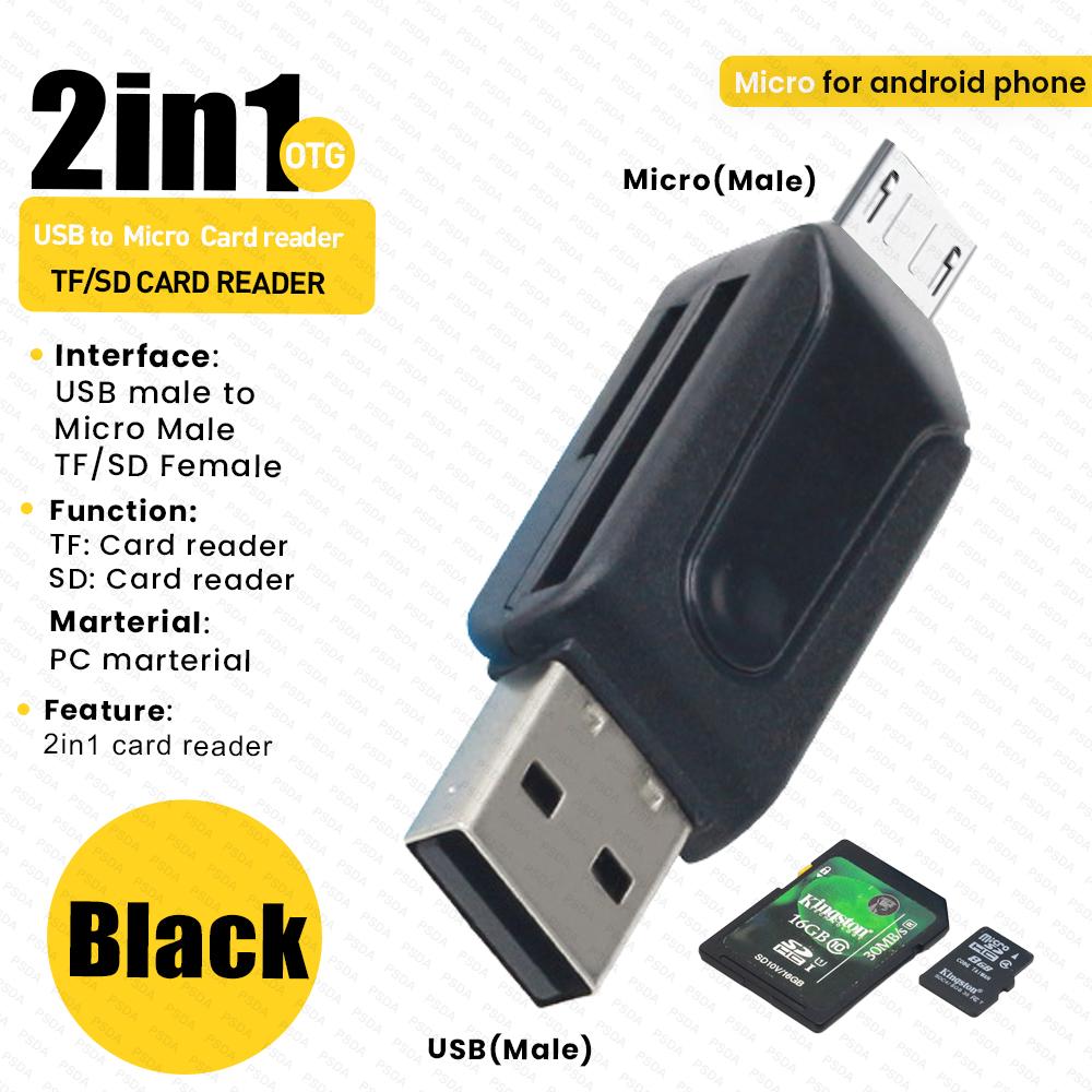 Universal Card Reader Mobile Phone PC Card Reader Micro USB OTG Card Reader OTG TF / SD Flash Memory