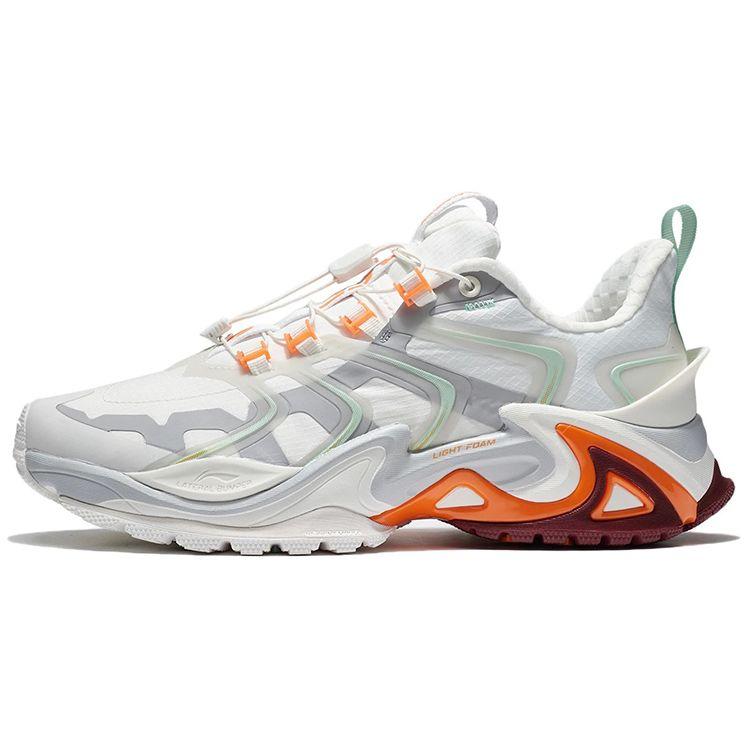 Li Ning Cat Paw Ace Fabric Synthetic Leather Trending Non-Slip Wear Resistance Lightweight Low Top Sports Casual Shoes Men Sneakers White Gray AZGS025-3