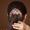 Luxury Hair Accessories Elegant Hair Comb Inlaid Flower Hairpin Shiny Rhinestone