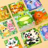 9-Piece Wooden Cartoon Animal & Vehicle Jigsaw Puzzles for Kids, Ages 3-7