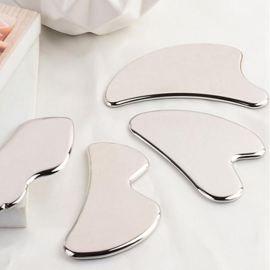 Массажная доска Гуа Ша из нержавеющей стали способствует лимфодренажу и снятию мышечного напряжения, мягкий и эффективный массажный инструмент