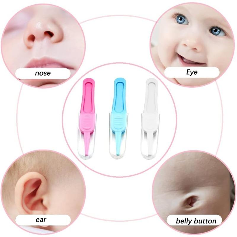 3 Pcs Baby Nose Tweezers, Nose Cleaning Tweezers, Nose Cleaning Tools, Gentle and Safe