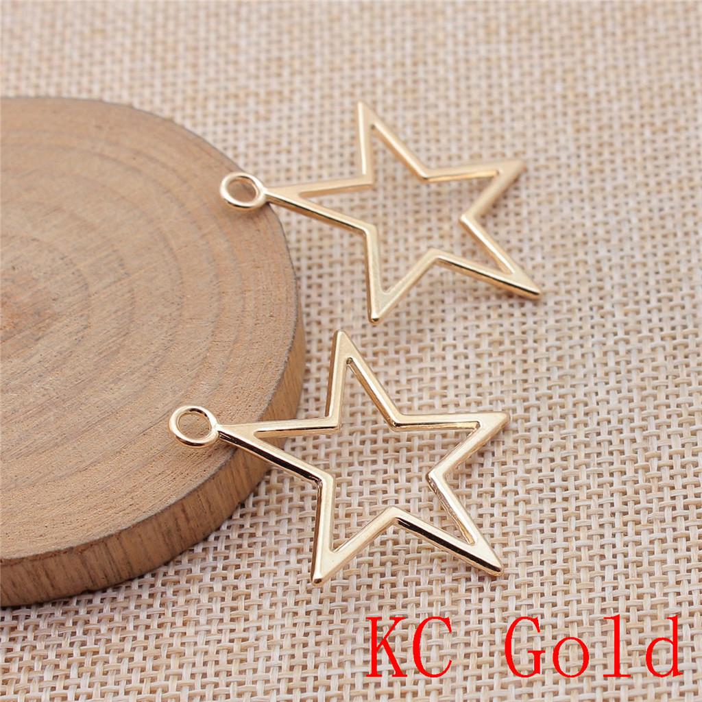 Hollow Pentagram Charms Pendant For Bracelet Necklace Jewelry Making Craft Findings