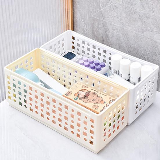 Storage Box Foldable Stackable Organizer with Ventilated Hollow Design Space Saving Storage Bin for Household Travel