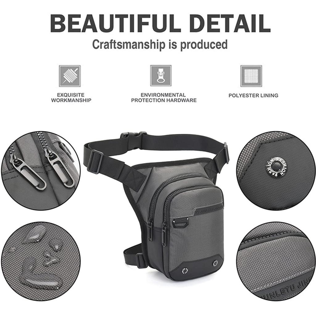 Aumotop Bike Leg a and Waist Bag for Fitness Bikes and Other Outdoor Features a Design and Ideal for Outdoor and Bag, Lightweight, Waterproof,