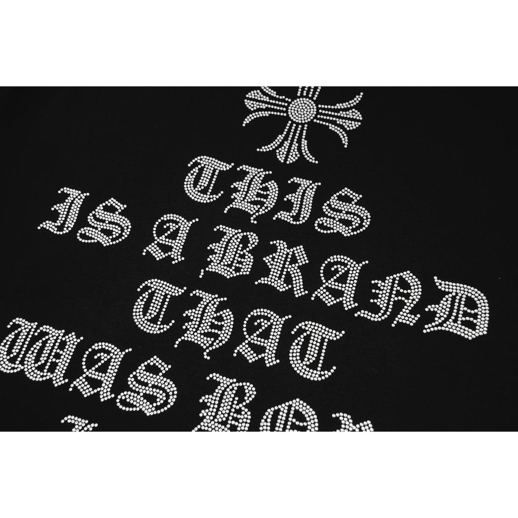 F2026 CHROME HEARTS 2025 Летняя новая высококачественная хлопковая футболка с круглым вырезом, свободная, большого размера, для мужчин и женщин, футболка для пары