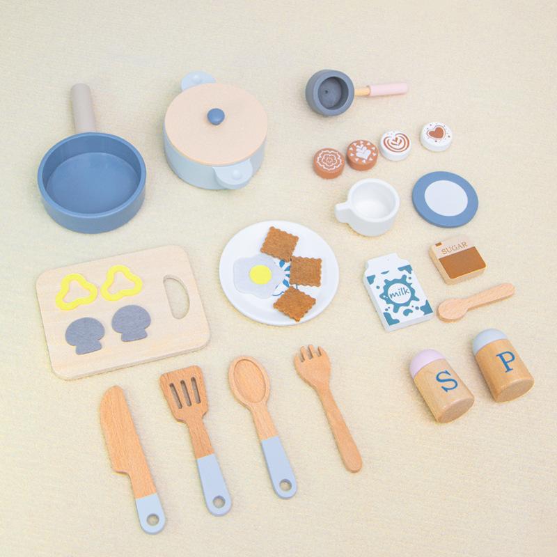 Wooden children's early education play house multi-functional stove kitchen game role-playing parent-child interactive educational toy