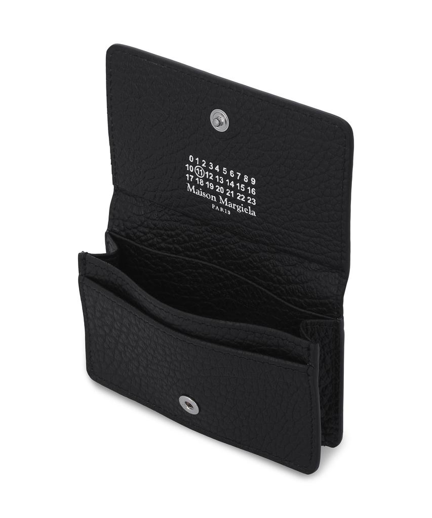 Maison Margiela 4-Stitch Grainy Leather Business Card Holder - Black / Sa3Vx0008P4455T8013.