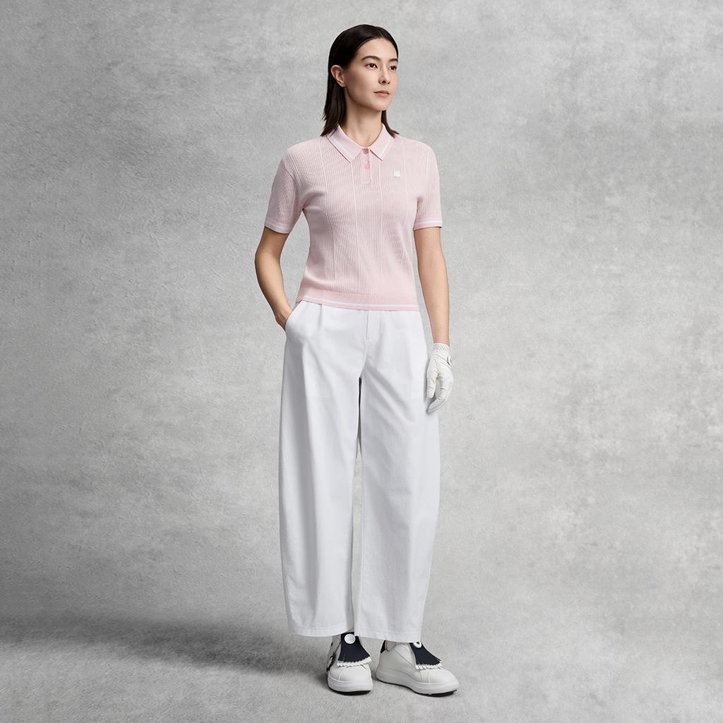Fila Серия Гольф Модные Простые Спортивные Гольф Универсальные Свободные Вязаные Повседневные Брюки Женские брюки Нефритово-Белый A11W625815FWT