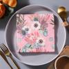 20pcs/bag Vintage Pink Flower Pattern Dinner Table Paper Napkins Tissue Home Birthday Wedding Party Decoration