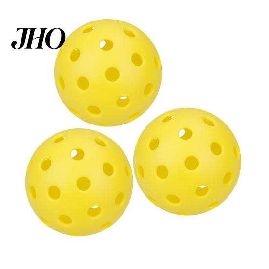 Pickleball Set 3Pcs 40-Holes High Bounce Visibility PE Indoor Outdoor Smooth Flight Tournament Training Practice Ball Accessories