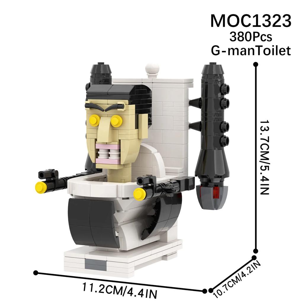 Skibidi Toilet Man vs Monitor Building Blocks The Audio and Camera Man Toys for Kids Adults Game Fans (127/263 шт.)
