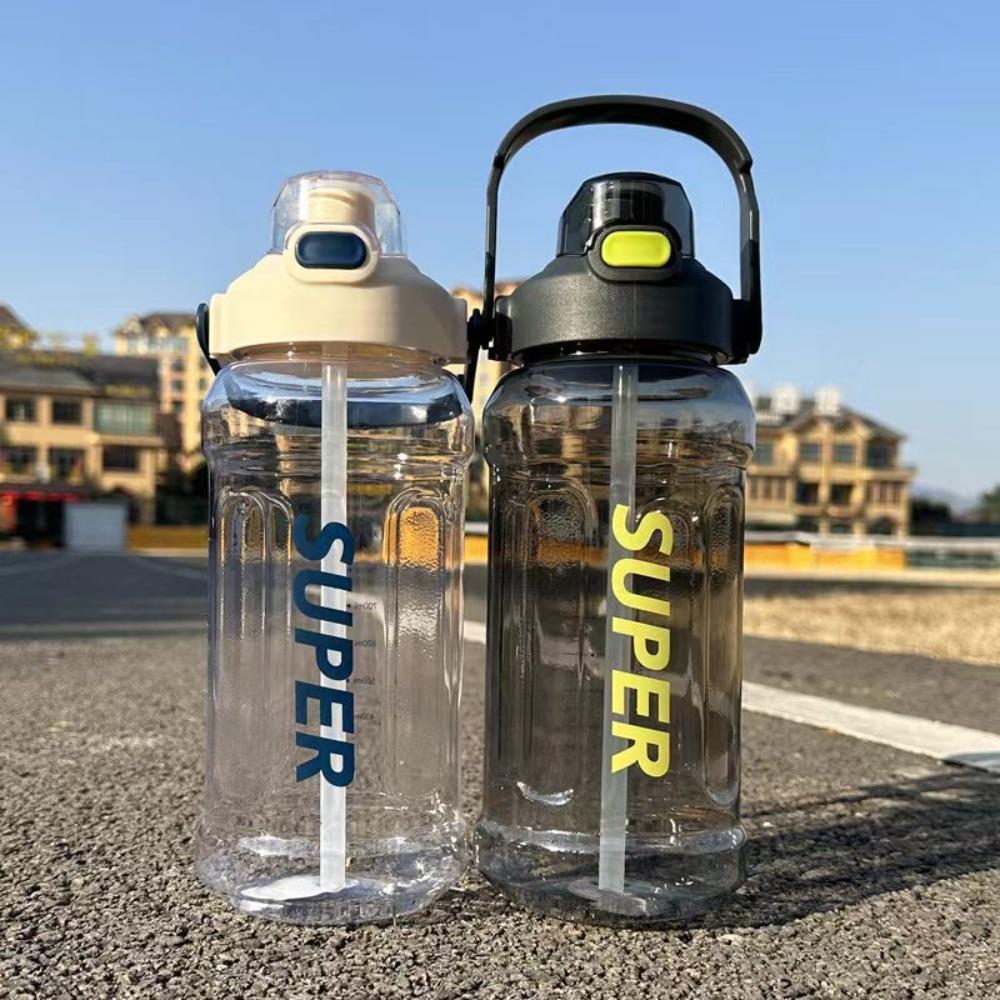 With Straw Water Cup with Straw 1.3L 1.5L 2L Fitness Drinking Bottle Hiking