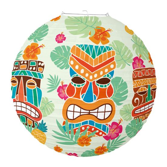 Yousheng Круглый бумажный фонарь Тики Луау Тропический подвесной фонарь украшение Гавайские товары для вечеринки для летней пляжной вечеринки в джунглях декор