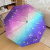 1 шт. Зонт с рисунком «Радужная галактика» Автоматическое открытие и закрытие, Высококачественный зонт, Идеальный подарок для нее 190