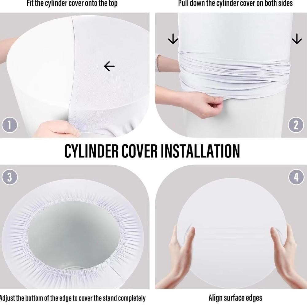 Polyester Desserts Tablecloth Reusable Party Wedding Decor DIY Cylinder Cover  Cake Column Backdrop