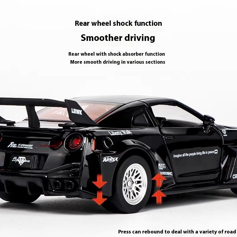 1/32 Scale Skyline Nissan GTR-CSR2 Alloy Sports Car Diecast Metal Model Collect Hobby Model Ornaments Gift for Friend Boys Display