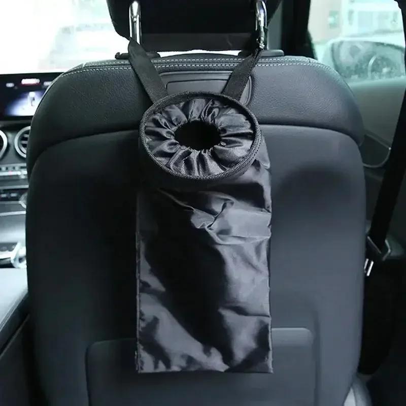 Universal Car Garbage Bag Back Seat Headrest Litter Trash Garbage Can