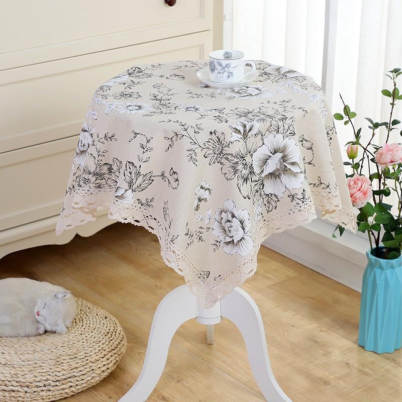 Обеденный стол круглая скатерть с принтом протираемая скатерть 105*105 см