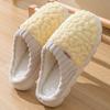 Cotton Slippers Autumn and Winter Thick Bottom Comfortable Simple Color Matching Plush Indoor Home Warm Couple Shoes
