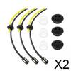 2x 3 Pieces Universal Fuel Line Hose Pipe Mower Kits with Primer for Lawnmower Strimmer Brush