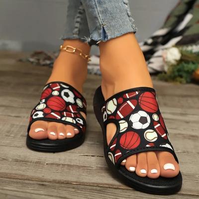 Модная уличная обувь женская 2024 больших размеров женские шлепанцы повседневные шлепанцы женские смешанных цветов круглый носок платформа танкетки обувь женская