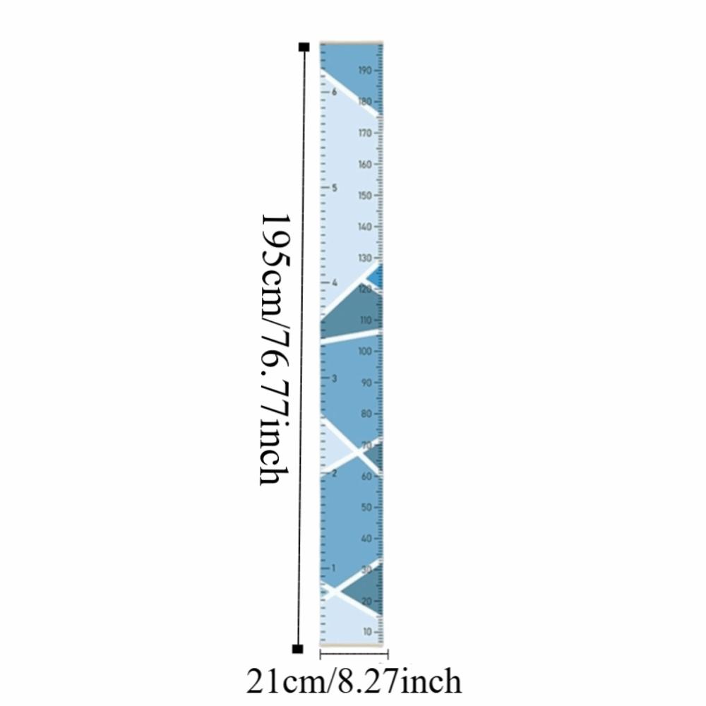 2M Height Child Growth Chart Wall Hanging Catoon Pattern Height Chart Growth Ruler Removable Height Measure Ruler
