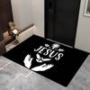 1 шт. Христианский Иисус Коврик для ванной Комната для детей Спальня Декорация Балкон Противоскользящий Дверной коврик Гостиная Приветственный коврик