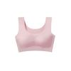 One-Piece Seamless Gathering Padded Bra For Women Solid U Neck Soft Smooth Full Cup Underwear Thin Casual Sleeping Bra