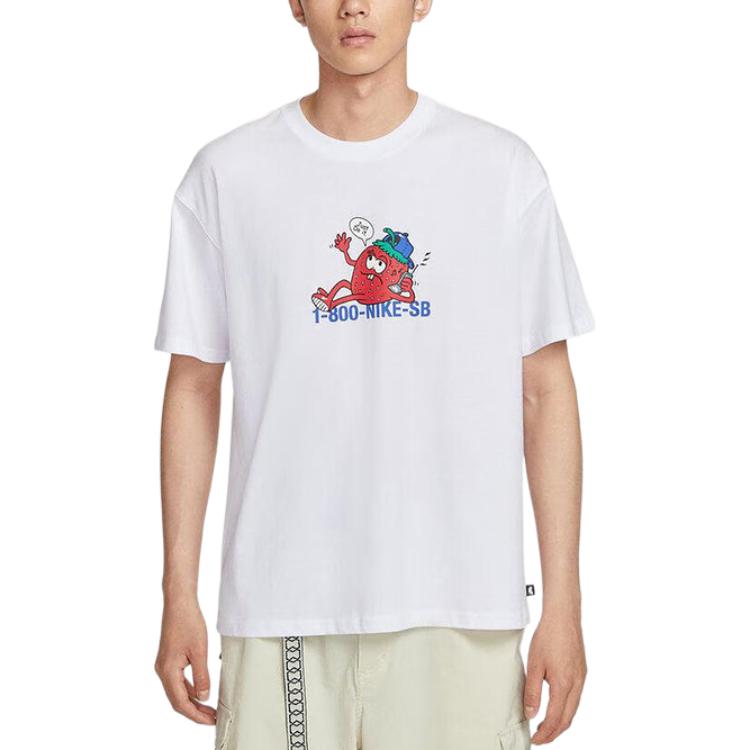 Nike T Shirts Men's White Crew Neck Moderate HV1303-100