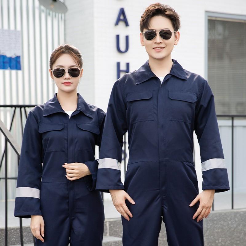 Long Sleeve Coveralls Reflective Workwear Warehouse Workshop Men