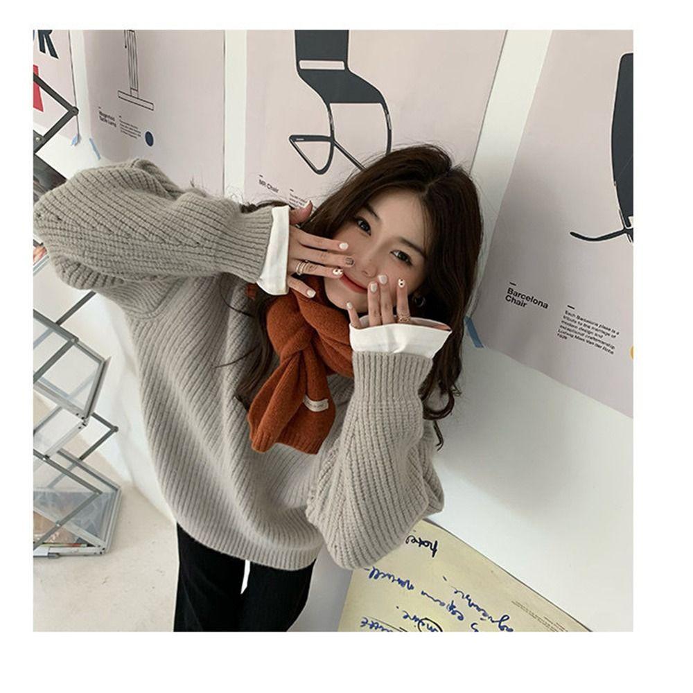 Bib Men Women Scarf Thermal Neck Warmer Knitting Wool Scarf Winter Scarves Snood Cowl Tube