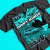 Унисекс футболка Drift Kings, Подарок для любителя гоночных автомобилей, Футболка для автоэнтузиаста, Автоспорт