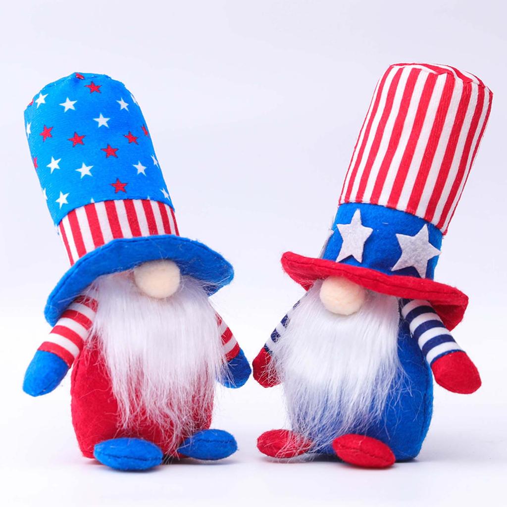 Patriotic Gnome Doll Dwarf Plush Doll Decorations Holiday Gifts Household