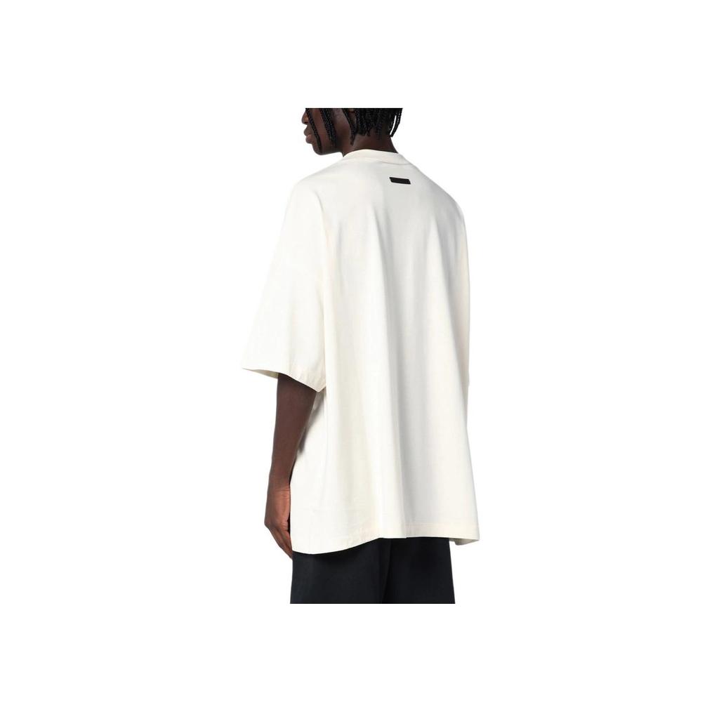 Fear of God Essentials Хлопковая футболка с круглым вырезом Мужские топы Кремовый 125BT244192F