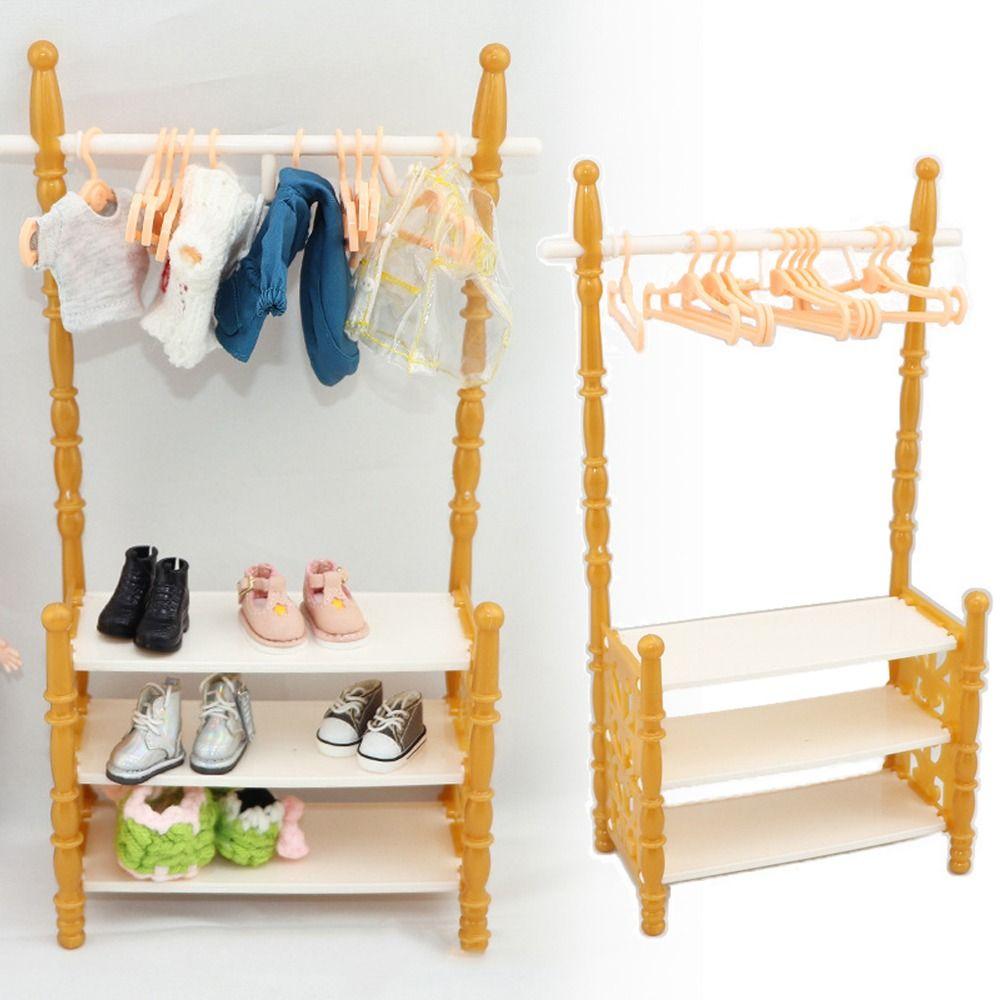 Dolls Accessories Doll Clothes Rack Plastic Dollhouse Furniture 15/20cm Cotton Doll