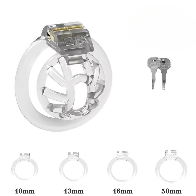 Mini CB Bondage Chastity Cage for Sissy Sex Toys with 4 Size Cock Rings Negative/Micro/Small Penis Lock Adult Toys for Men Gay