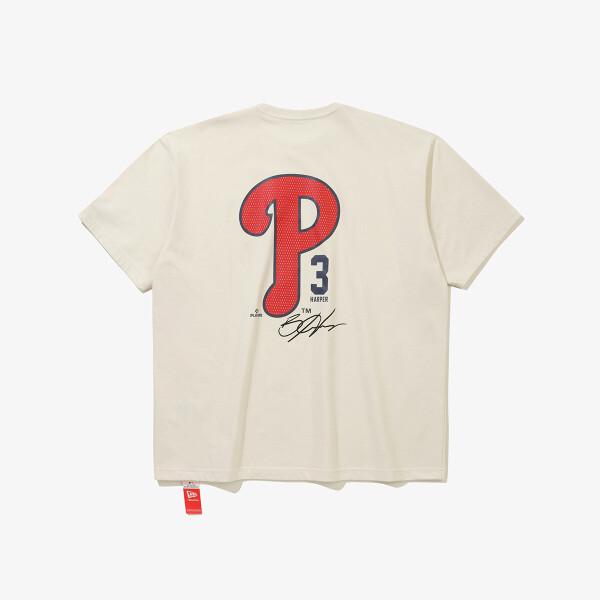 New Era Футболка с автографом игрока Philadelphia Phillies Кремовая 15147522