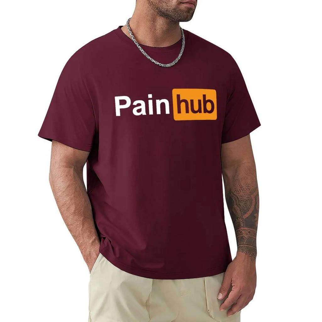 Painhub Мужская Женская Футболка Хлопковая Футболка Мужская Летняя Модная Толстовка Модная Мужская Хлопковая Брендовая Футболка Одежда