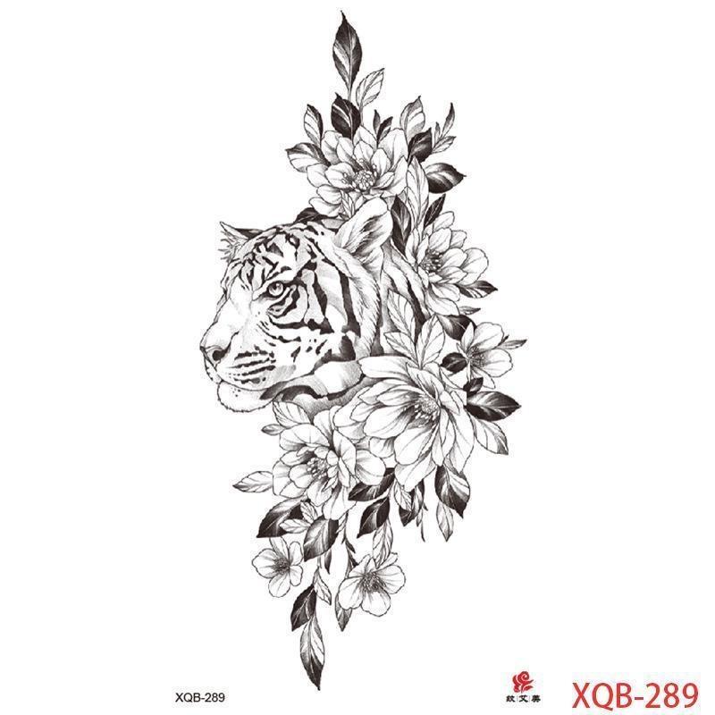 НОВЫЙ 1 ШТ. Водонепроницаемые Татуировки Временные Татуировки Наклейки Цветы Розы Татуировки Тела для Женщин Искусство Руки Татуировки Волк Тигр Лев Живопись Татуировки