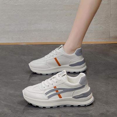 Ins корейская версия новой женской обуви для пап 2025 года, весна, студенческая спортивная обувь для бега на толстой подошве, увеличивающая рост, повседневная обувь для женщин EP918