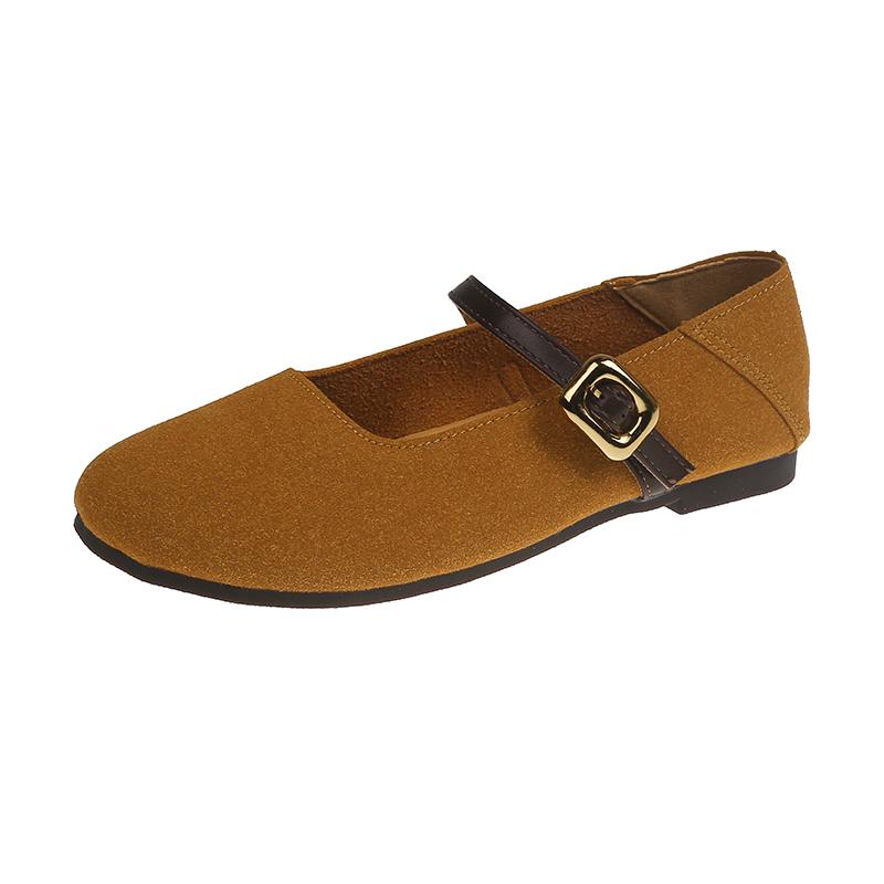 Мода 2024 Весна Осень Новые Брендовые Женские Туфли На Плоской Подошве Круглый Носок Неглубокие Слипоны Женские Повседневные Балетки Мягкие Кожаные Элегантные Балетки